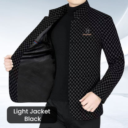 Trendy Checkered Warm Jacket with Pockets