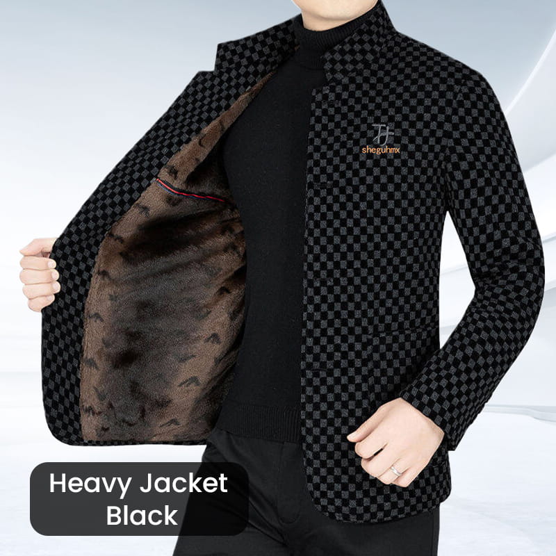 Trendy Checkered Warm Jacket with Pockets
