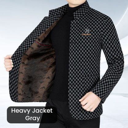 Trendy Checkered Warm Jacket with Pockets