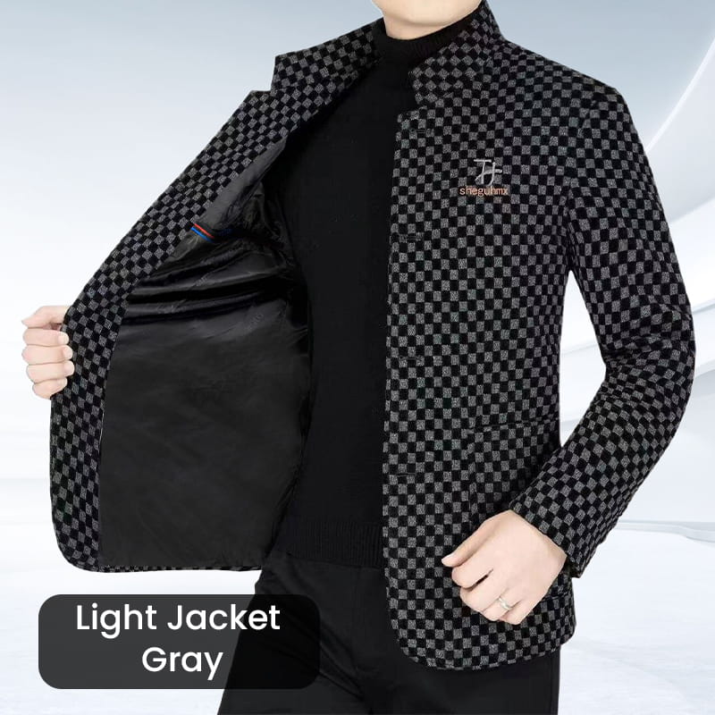 Trendy Checkered Warm Jacket with Pockets