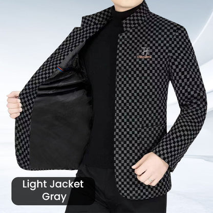 Trendy Checkered Warm Jacket with Pockets