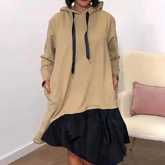 Women's Trendy Casual Loose Fit Hooded Dress