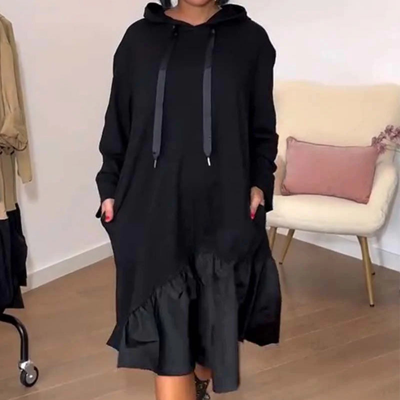 Women's Trendy Casual Loose Fit Hooded Dress