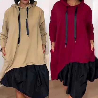 Women's Trendy Casual Loose Fit Hooded Dress