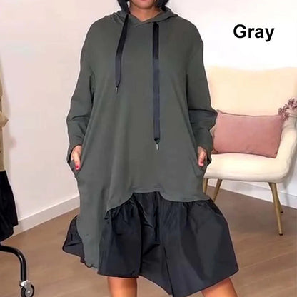 Women's Trendy Casual Loose Fit Hooded Dress
