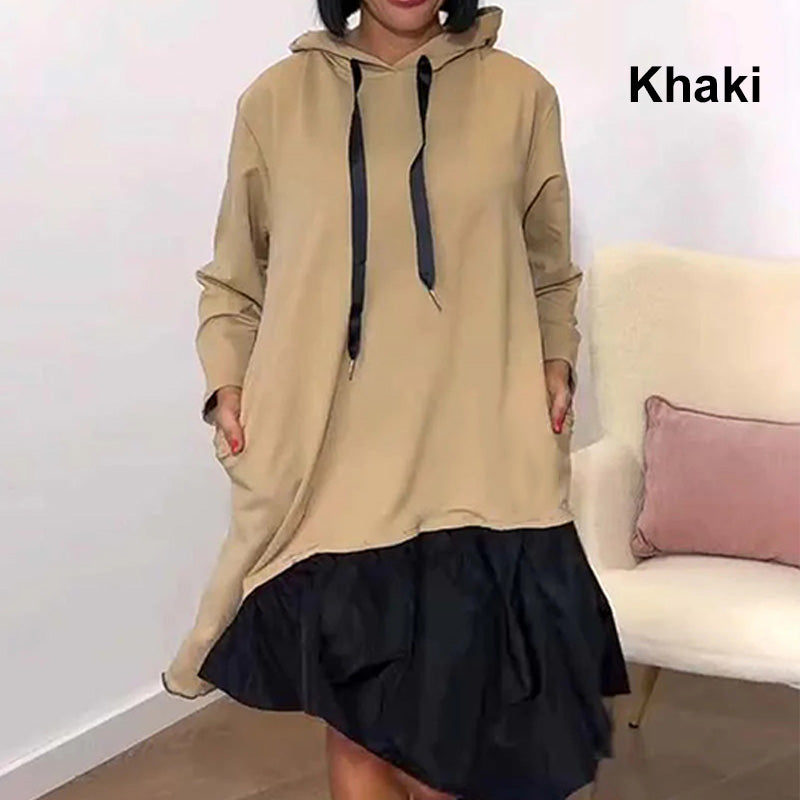Women's Trendy Casual Loose Fit Hooded Dress