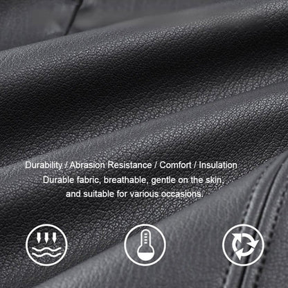 Classic PU Leather Jacket with Zipper Front