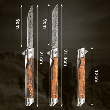 🔥Big Sale 50% OFF🔥🗡️Folding knife with wooden handle for work. hiking & camping⛺
