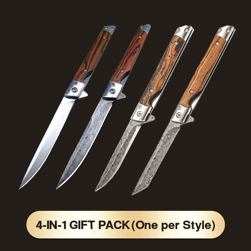 🔥Big Sale 50% OFF🔥🗡️Folding knife with wooden handle for work. hiking & camping⛺