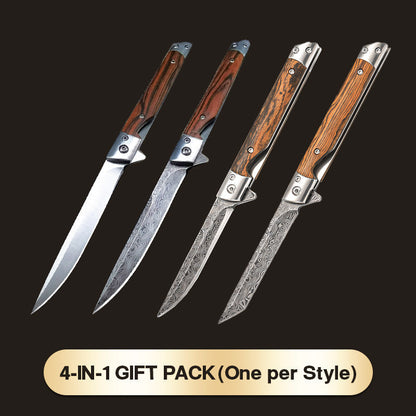 🔥Big Sale 50% OFF🔥🗡️Folding knife with wooden handle for work. hiking & camping⛺