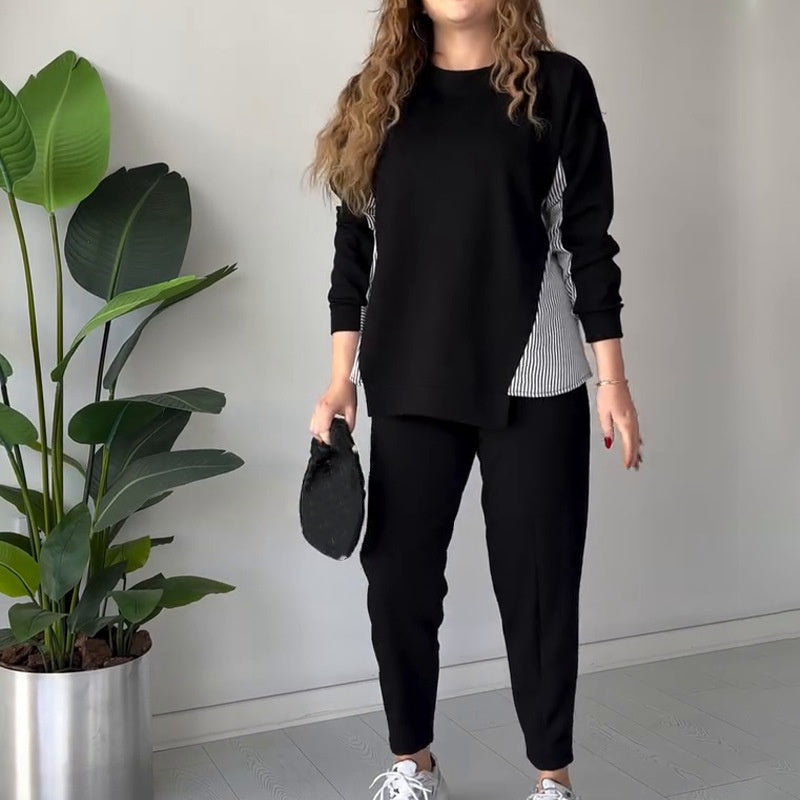【🔥TODAY'S LOWEST PRICE】2025 New Design👗✨2-Piece Lounge Set In Color Block Design For Women
