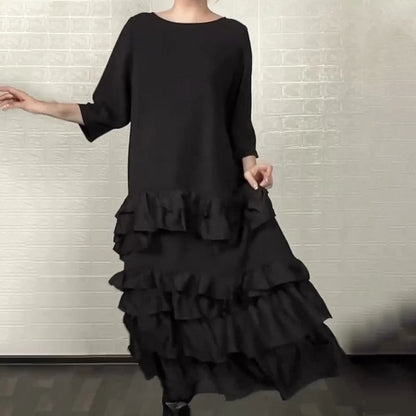 🔥New Arrivals Special Offer-Oversized Ruffle Layered Flowy Dress