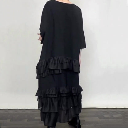 🔥New Arrivals Special Offer-Oversized Ruffle Layered Flowy Dress