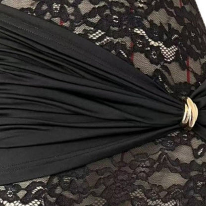 Women's Lace Hollow Out Slit Maxi Dress