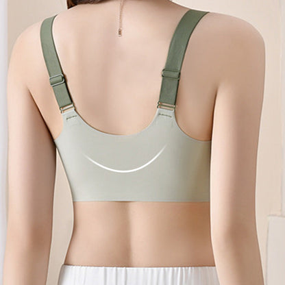 🎉2025 New Products Hot Sale✨Color-Blocked Non-Marking Gathered Push-Up Bra