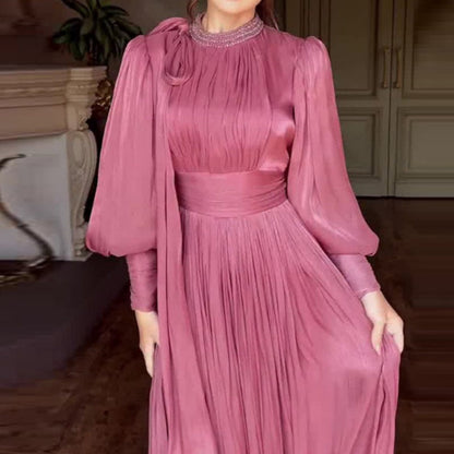 🌸Spring Specials💐 Women's Elegant Lantern Long-Sleeve Maxi Dress