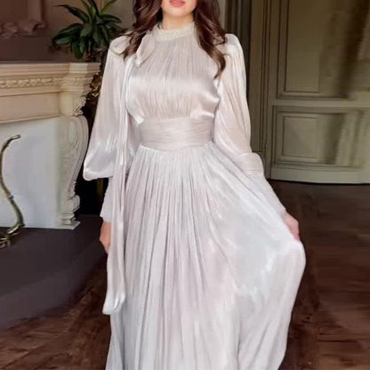 🌸Spring Specials💐 Women's Elegant Lantern Long-Sleeve Maxi Dress