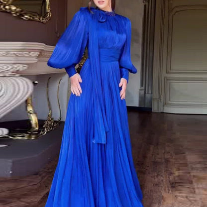🌸Spring Specials💐 Women's Elegant Lantern Long-Sleeve Maxi Dress