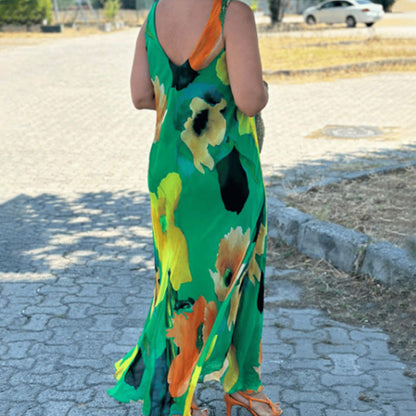 🌸Spring Specials🌸Elegant Soft Sleeveless Floral Flowy Dress