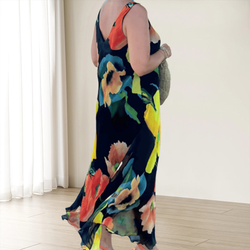 🌸Spring Specials🌸Elegant Soft Sleeveless Floral Flowy Dress