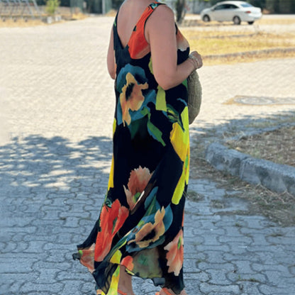 🌸Spring Specials🌸Elegant Soft Sleeveless Floral Flowy Dress