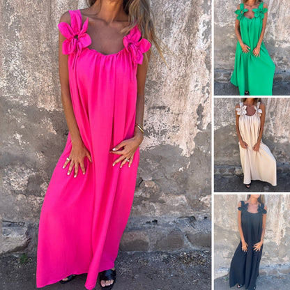 🌸Spring Specials💐 Women's Elegant Floral Strap Maxi Dress