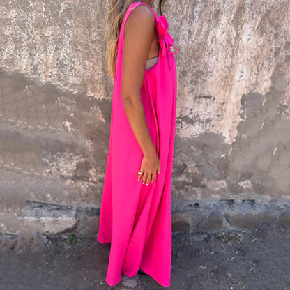 Women's Elegant Floral Strap Maxi Dress