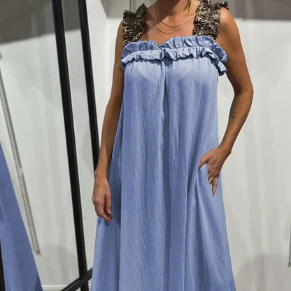 💖Limited Sale 50% OFF💖Women's Casual Sleeveless Maxi Dress with Pockets