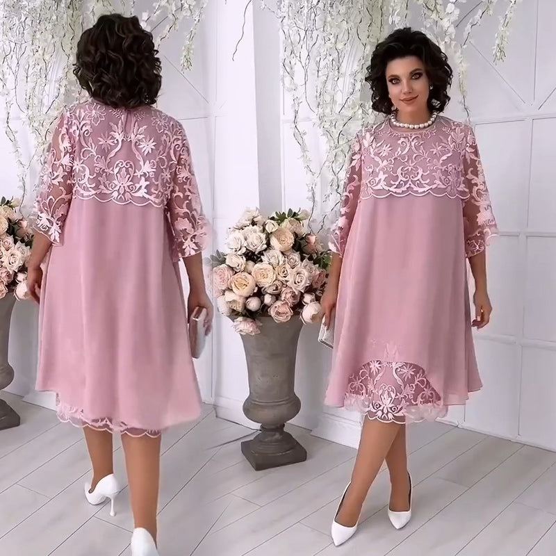 💗Sheer Breeze Layered Lace Dress