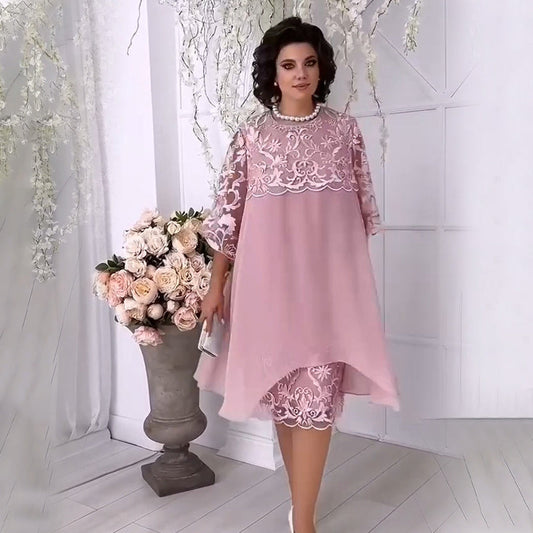 💗Sheer Breeze Layered Lace Dress