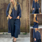 🌞👚Women's Summer Loose Pocket V-Neck 2-Piece Set🌸 Light and Comfortable. Stylish and Casual. A Summer Must-Have!