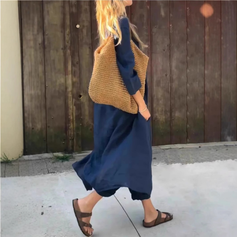 🌞👚Women's Summer Loose Pocket V-Neck 2-Piece Set🌸 Light and Comfortable. Stylish and Casual. A Summer Must-Have!