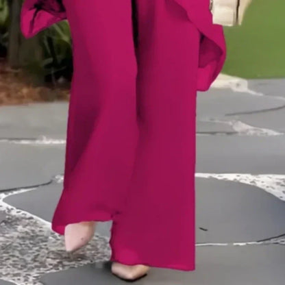 ⏳Time-Limited Special⏰Charming Irregular Top & Wide Leg Pants Set