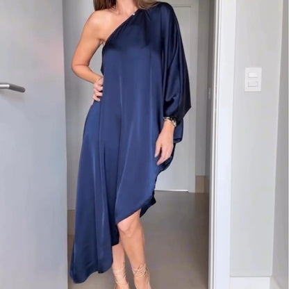📣New Spring Styles 2025 👗 Asymmetric Sexy Loose Single-Shoulder Dress
