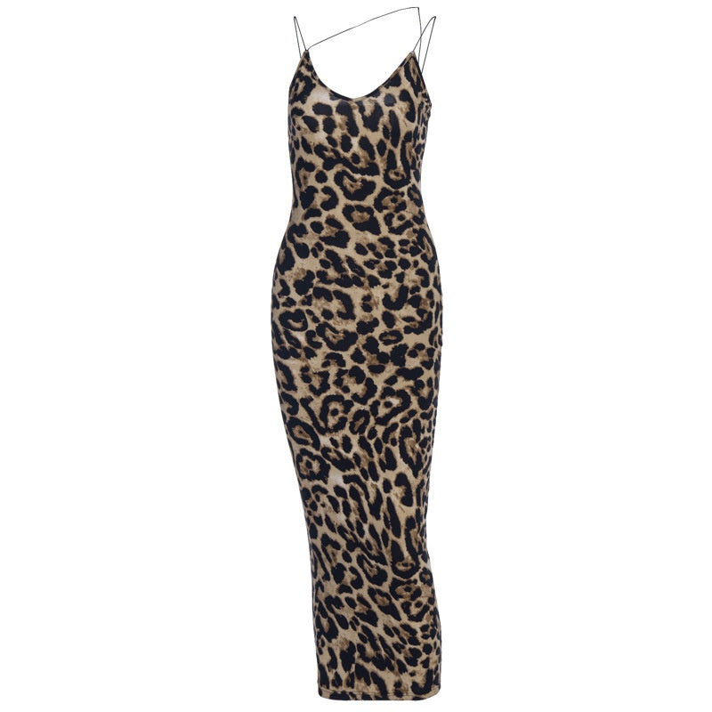 Women's Fashion Sleeveless Spaghetti Strap V-Neck Dresses