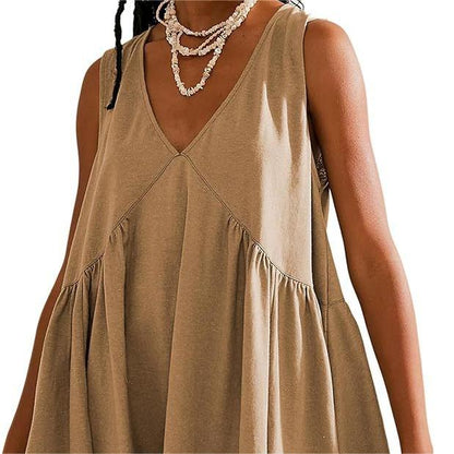 🔥Last Day 49% OFF -💃 Women's Summer Sleeveless V-Neck Mini Dress