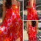 Women's Sexy Fashion Printed Halter Pressure Pleated Dresses