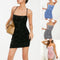 Women's Fashion Sequins Spaghetti Straps Backless Short Dress