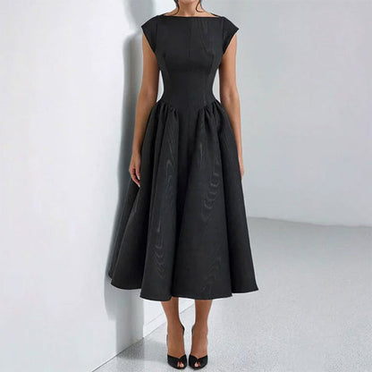 🎉💃Solid Color Sleeveless Waist Cinching A-Line Dress😍