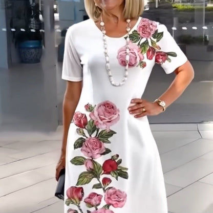 ⏳ Limited time 50% off! 💥Rose Bloom Short Sleeve Dress(The more you buy. the higher the discount)