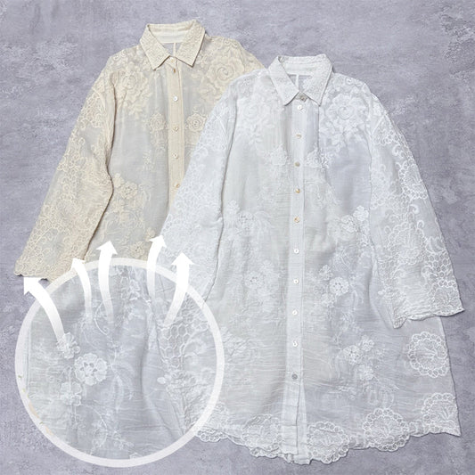 Woman's Comfortable Embroidered Shirt Dress