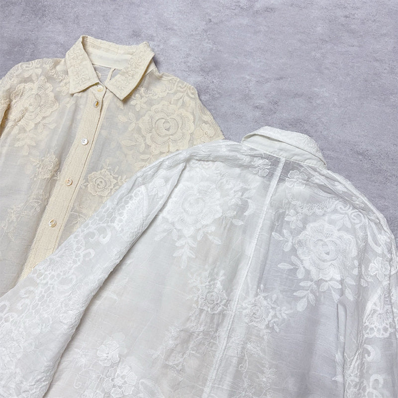 Woman's Comfortable Embroidered Shirt Dress