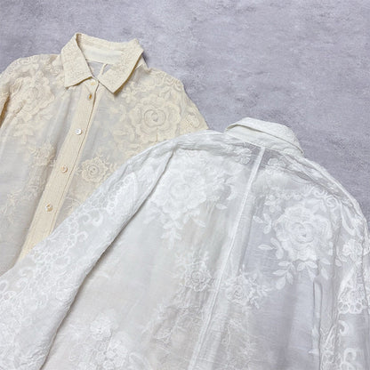 Woman's Comfortable Embroidered Shirt Dress