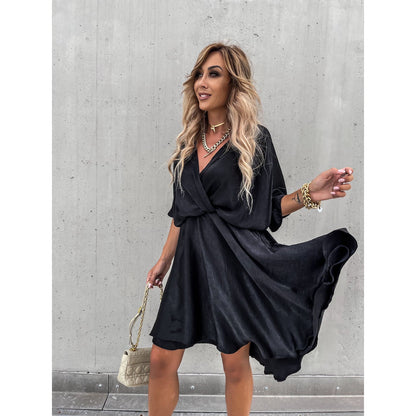Women's Fluttering Loose Waist Irregular Hem Dresses
