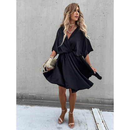 Women's Fluttering Loose Waist Irregular Hem Dresses