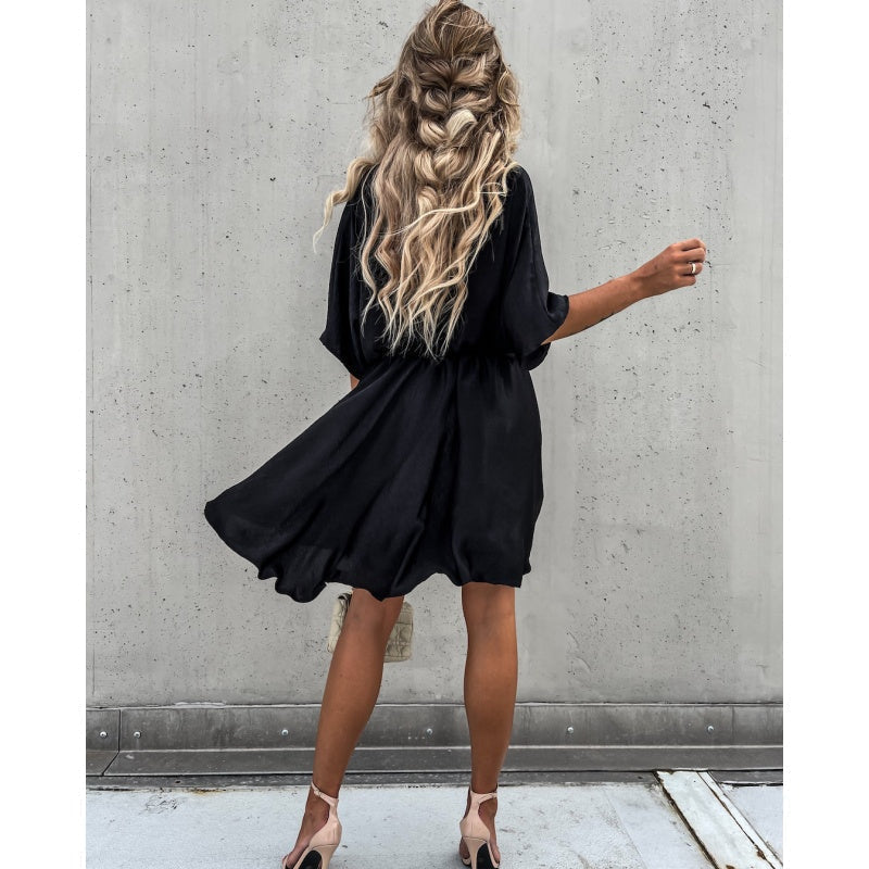 Women's Fluttering Loose Waist Irregular Hem Dresses