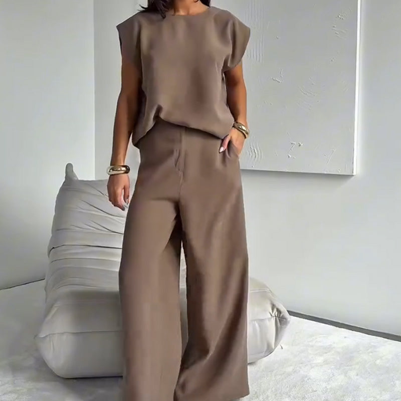 Women's 2-Piece T-Shirt & Wide Leg Dress Pants Set❤️❤️Today's Promotion - 49% OFF