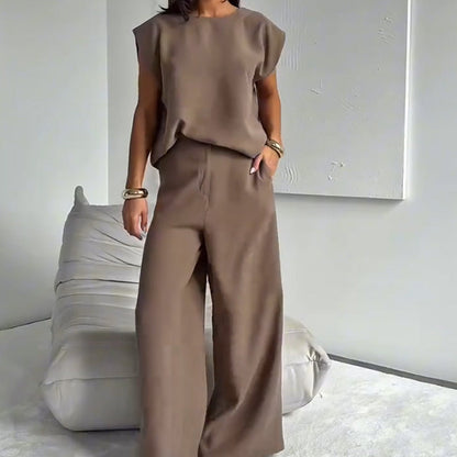 Women's 2-Piece T-Shirt & Wide Leg Dress Pants Set❤️❤️Today's Promotion - 49% OFF