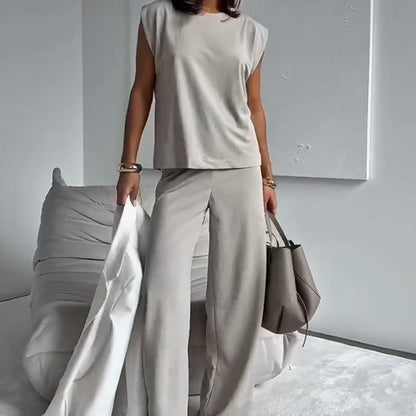 Women's 2-Piece T-Shirt & Wide Leg Dress Pants Set❤️❤️Today's Promotion - 49% OFF