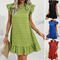 🔥Hot Sale❤️ Women's Ruffle Hem Sleeveless Round Neck Dress